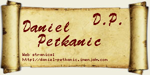 Daniel Petkanić vizit kartica